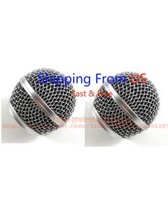 2 PCS Ball Head Mesh Mic Grille Fits For shure PG48/PG58 microphone US SHIP