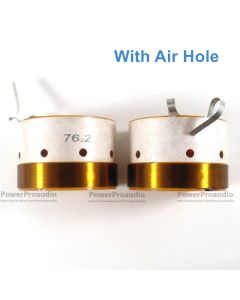 2 x Quality 76.2mm Aluminum wire voice coil for RCF LF15P530 - 8 Loudspeaker 