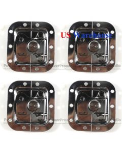 4PCS Chrome Small Butterfly Latches (Split Dish,Padlock) For ATA Road Cases US 