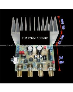 New TDA7265+NE5532 HIFI 2.1 Subwoofer Power amplifier board 3-channel 30W*2+60W