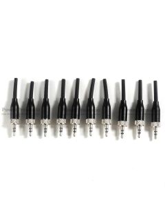 10pcs black 3.5mm Stereo Screw Lock Connector for Sony Saramonic Microphone