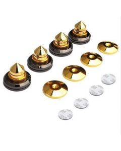 4 sets Gold Speaker Spikes Subwoofer Spikes Isolation CD Amplifier Turntable Pad