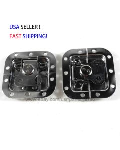 2pcs Chrome Small Butterfly Latches (Split Dish,Padlock) For ATA Road Cases US